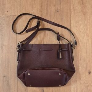 Elegant Brown‎ Vegan Leather Shoulder Bag